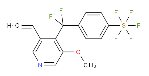 4-(difluoro(3-methoxy-5-vinylpyridin-4-yl)methyl)(pentafluoromercapto)benzene