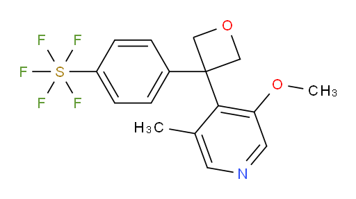 4-(3-(3-methoxy-5-methylpyridin-4-yl)oxetan-3-yl)(pentafluoromercapto)benzene