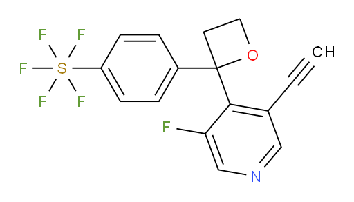 4-(2-(3-ethynyl-5-fluoropyridin-4-yl)oxetan-2-yl)(pentafluoromercapto)benzene