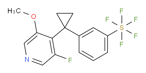 3-(1-(3-fluoro-5-methoxypyridin-4-yl)cyclopropyl)(pentafluoromercapto)benzene