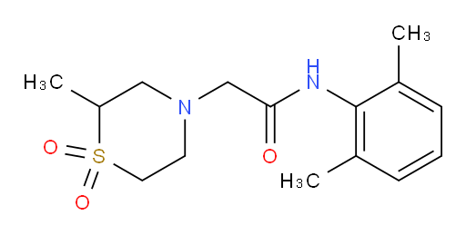 N-(2,6-dimethylphenyl)-2-(2-methyl-1,1-dioxidothiomorpholino)acetamide