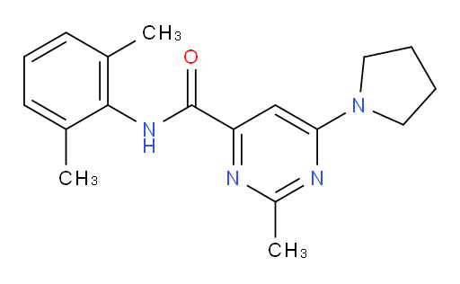 N-(2,6-dimethylphenyl)-2-methyl-6-(pyrrolidin-1-yl)pyrimidine-4-carboxamide