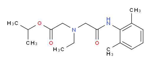 isopropyl 2-((2-((2,6-dimethylphenyl)amino)-2-oxoethyl)(ethyl)amino)acetate