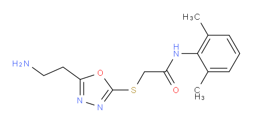 2-((5-(2-aminoethyl)-1,3,4-oxadiazol-2-yl)thio)-N-(2,6-dimethylphenyl)acetamide