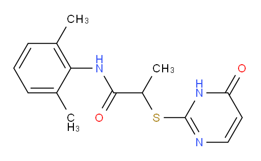 N-(2,6-dimethylphenyl)-2-((6-oxo-1,6-dihydropyrimidin-2-yl)thio)propanamide