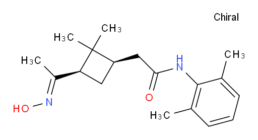 N-(2,6-dimethylphenyl)-2-((1R,3R)-3-((E)-1-(hydroxyimino)ethyl)-2,2-dimethylcyclobutyl)acetamide