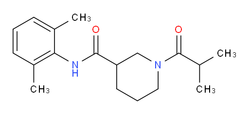 N-(2,6-dimethylphenyl)-1-isobutyrylpiperidine-3-carboxamide