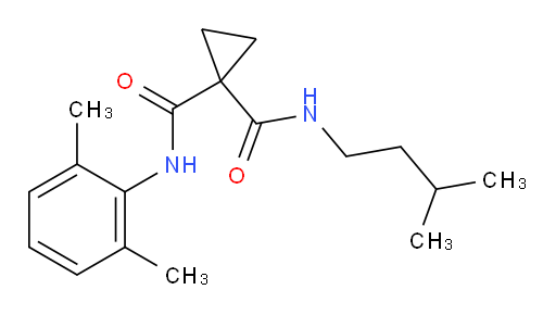 N-(2,6-dimethylphenyl)-N-isopentylcyclopropane-1,1-dicarboxamide