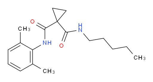 N-(2,6-dimethylphenyl)-N-pentylcyclopropane-1,1-dicarboxamide