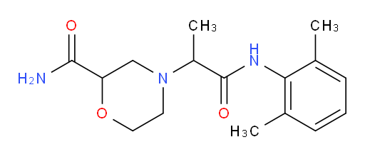 4-(1-((2,6-dimethylphenyl)amino)-1-oxopropan-2-yl)morpholine-2-carboxamide