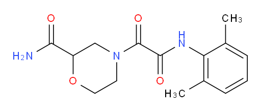 4-(2-((2,6-dimethylphenyl)amino)-2-oxoacetyl)morpholine-2-carboxamide