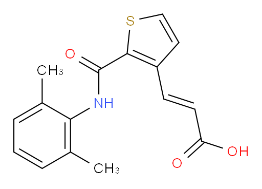 (E)-3-(2-((2,6-dimethylphenyl)carbamoyl)thiophen-3-yl)acrylic acid