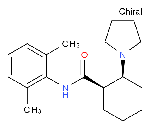 (1R,2S)-N-(2,6-dimethylphenyl)-2-(pyrrolidin-1-yl)cyclohexanecarboxamide