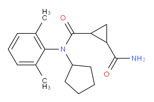 N1-cyclopentyl-N1-(2,6-dimethylphenyl)cyclopropane-1,2-dicarboxamide
