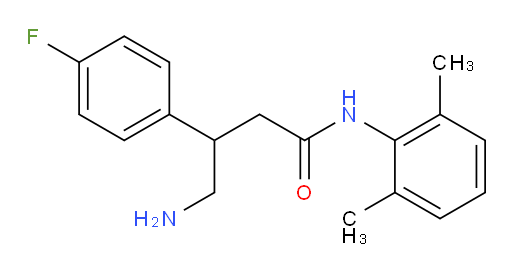 4-amino-N-(2,6-dimethylphenyl)-3-(4-fluorophenyl)butanamide