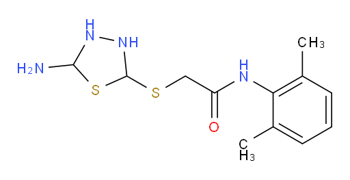 2-((5-amino-1,3,4-thiadiazolidin-2-yl)thio)-N-(2,6-dimethylphenyl)acetamide