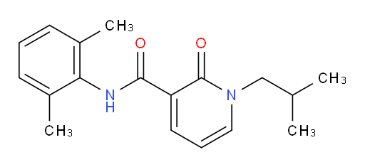 N-(2,6-dimethylphenyl)-1-isobutyl-2-oxo-1,2-dihydropyridine-3-carboxamide