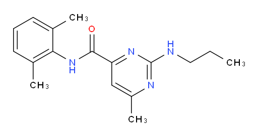 N-(2,6-dimethylphenyl)-6-methyl-2-(propylamino)pyrimidine-4-carboxamide