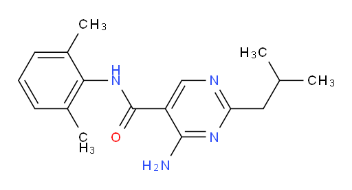 4-amino-N-(2,6-dimethylphenyl)-2-isobutylpyrimidine-5-carboxamide