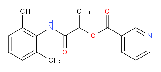 1-((2,6-dimethylphenyl)amino)-1-oxopropan-2-yl nicotinate
