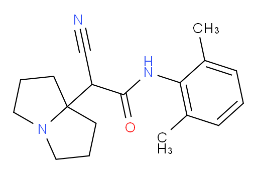 2-cyano-N-(2,6-dimethylphenyl)-2-(hexahydro-1H-pyrrolizin-7a-yl)acetamide