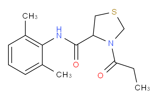 N-(2,6-dimethylphenyl)-3-propionylthiazolidine-4-carboxamide