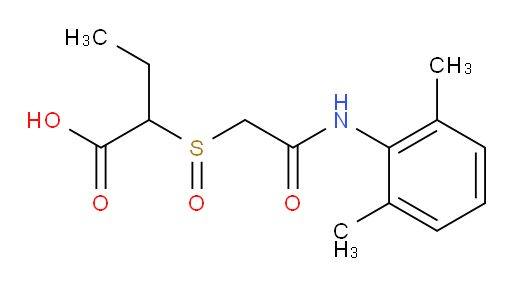 2-((2-((2,6-dimethylphenyl)amino)-2-oxoethyl)sulfinyl)butanoic acid