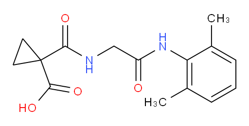 1-((2-((2,6-dimethylphenyl)amino)-2-oxoethyl)carbamoyl)cyclopropanecarboxylic acid