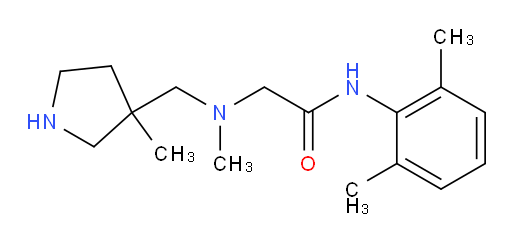 N-(2,6-dimethylphenyl)-2-(methyl((3-methylpyrrolidin-3-yl)methyl)amino)acetamide