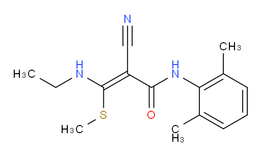 (Z)-2-cyano-N-(2,6-dimethylphenyl)-3-(ethylamino)-3-(methylthio)acrylamide