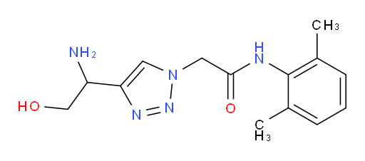 2-(4-(1-amino-2-hydroxyethyl)-1H-1,2,3-triazol-1-yl)-N-(2,6-dimethylphenyl)acetamide