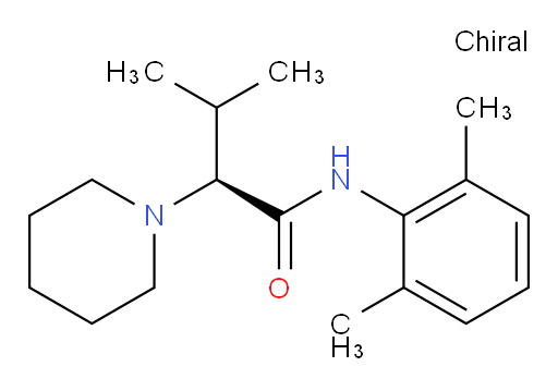 (S)-N-(2,6-dimethylphenyl)-3-methyl-2-(piperidin-1-yl)butanamide