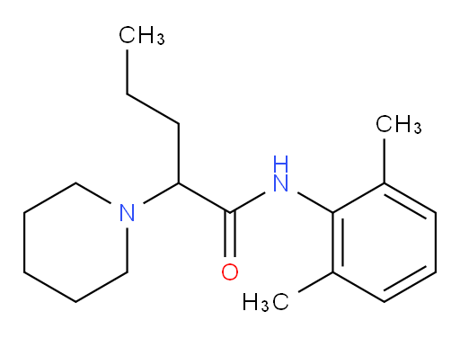 N-(2,6-dimethylphenyl)-2-(piperidin-1-yl)pentanamide