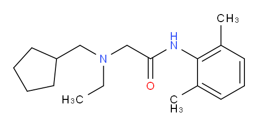 2-((cyclopentylmethyl)(ethyl)amino)-N-(2,6-dimethylphenyl)acetamide