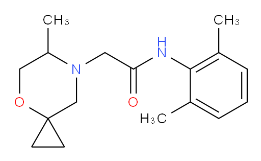N-(2,6-dimethylphenyl)-2-(6-methyl-4-oxa-7-azaspiro[2.5]octan-7-yl)acetamide