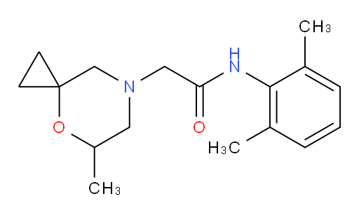 N-(2,6-dimethylphenyl)-2-(5-methyl-4-oxa-7-azaspiro[2.5]octan-7-yl)acetamide