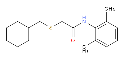 2-((cyclohexylmethyl)thio)-N-(2,6-dimethylphenyl)acetamide