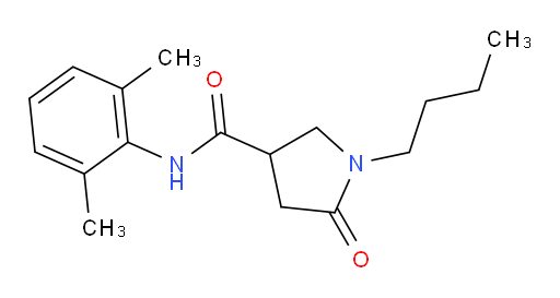 1-butyl-N-(2,6-dimethylphenyl)-5-oxopyrrolidine-3-carboxamide