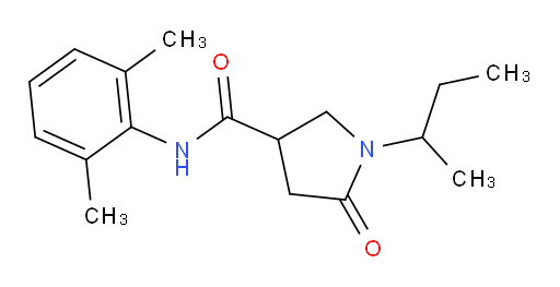 1-(sec-butyl)-N-(2,6-dimethylphenyl)-5-oxopyrrolidine-3-carboxamide