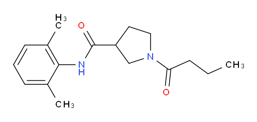 1-butyryl-N-(2,6-dimethylphenyl)pyrrolidine-3-carboxamide