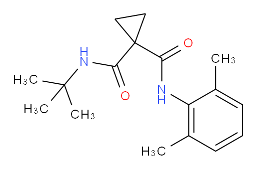 N-(tert-butyl)-N-(2,6-dimethylphenyl)cyclopropane-1,1-dicarboxamide