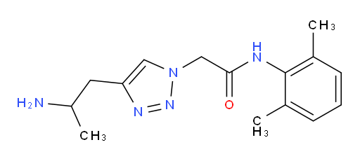 2-(4-(2-aminopropyl)-1H-1,2,3-triazol-1-yl)-N-(2,6-dimethylphenyl)acetamide