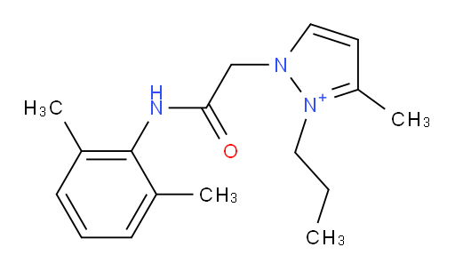 1-(2-((2,6-dimethylphenyl)amino)-2-oxoethyl)-3-methyl-2-propyl-1H-pyrazol-2-ium