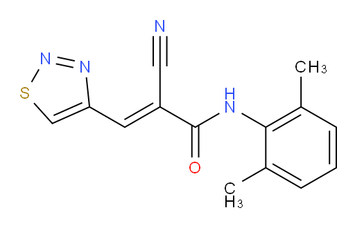 (E)-2-cyano-N-(2,6-dimethylphenyl)-3-(1,2,3-thiadiazol-4-yl)acrylamide