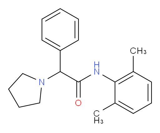 N-(2,6-dimethylphenyl)-2-phenyl-2-(pyrrolidin-1-yl)acetamide