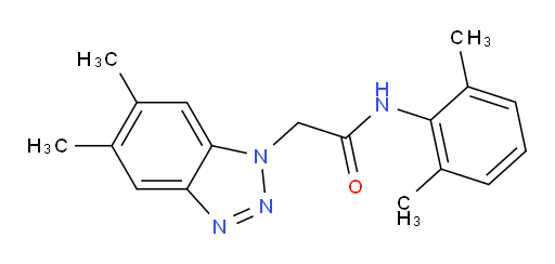 2-(5,6-dimethyl-1H-benzo[d][1,2,3]triazol-1-yl)-N-(2,6-dimethylphenyl)acetamide