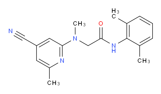 2-((4-cyano-6-methylpyridin-2-yl)(methyl)amino)-N-(2,6-dimethylphenyl)acetamide
