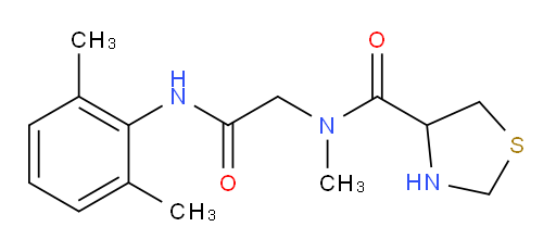 N-(2-((2,6-dimethylphenyl)amino)-2-oxoethyl)-N-methylthiazolidine-4-carboxamide