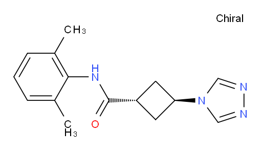 (1r,3r)-N-(2,6-dimethylphenyl)-3-(4H-1,2,4-triazol-4-yl)cyclobutanecarboxamide