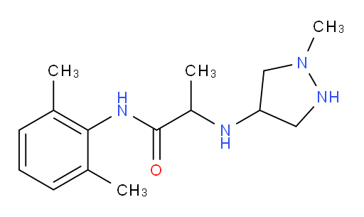 N-(2,6-dimethylphenyl)-2-((1-methylpyrazolidin-4-yl)amino)propanamide